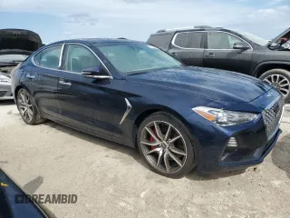 2020 Genesis G70 3.3T Advanced with VIN KMTG74LE5LU063621, listed as a Copart auction lot 74344614 with 20,611 mi miles and Non Repairable. Bid and sale history available at carsss.com. Image 4.