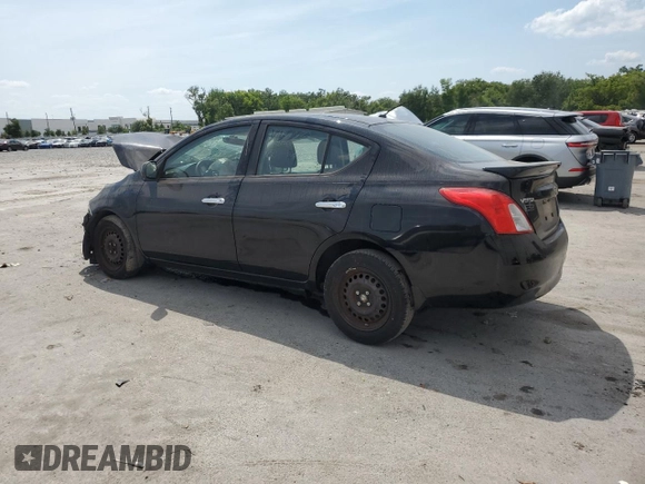 2014 Nissan Versa SV with VIN 3N1CN7AP1EL828753, listed as a Copart auction lot 54168155 with 86,369 mi miles and Salvage Title. Bid and sale history available at DreamBid. Image 2.