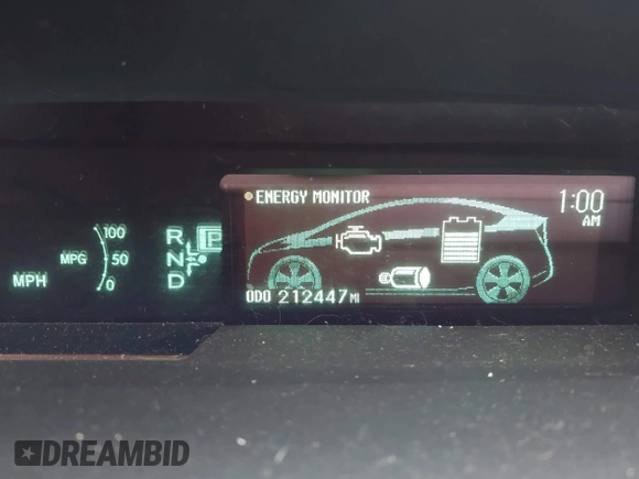 2011 Toyota Prius I with VIN JTDKN3DU6B0309743, listed as a IAAI auction lot 42114140 with 212,447 mi miles. Bid and sale history available at carsss.com. Image 7.