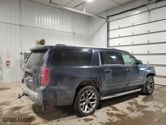 2017 Chevrolet Suburban Premier with VIN 1GNSKJKC8HR199992, listed as a Copart auction lot 45502355 with 219,534 mi miles and Salvage Title. Bid and sale history available at carsss.com. Image 3.