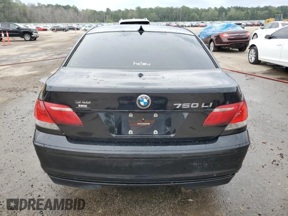 2008 BMW 7 Series 750Li with VIN WBAHN83588DT81267, listed as a Copart auction lot 70256964 with 127,155 mi miles and Salvage Title. Bid and sale history available at DreamBid. Image 6.