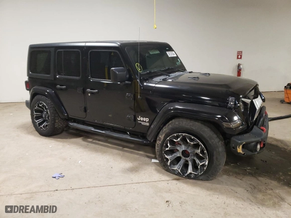 2018 Jeep Wrangler Unlimited Sport with VIN 1C4HJXDGXJW162958, listed as a Copart auction lot 38131504 with 46,242 mi miles and Salvage Title. Bid and sale history available at carsss.com. Image 4.