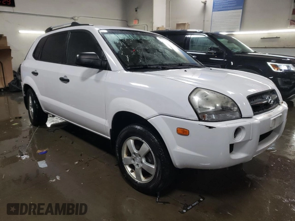 2008 Hyundai Tucson GLS with VIN KM8JM12B88U815558, listed as a Copart auction lot 41873865 with 194,378 mi miles and Salvage Title. Bid and sale history available at DreamBid. Image 4.