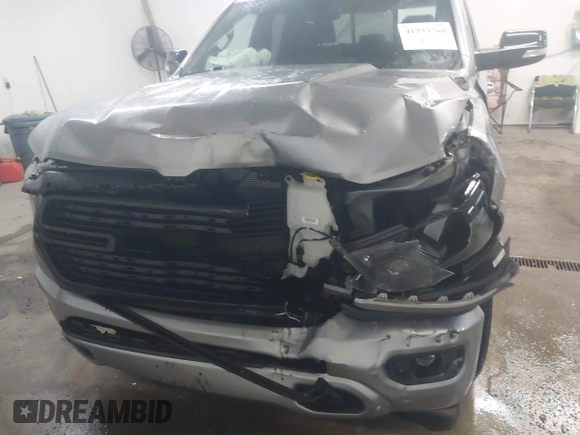 2021 Ram 1500 Big Horn with VIN 1C6SRFBT5MN741351, listed as a IAAI auction lot 41553760 with 56,996 mi miles. Bid and sale history available at carsss.com. Image 6.
