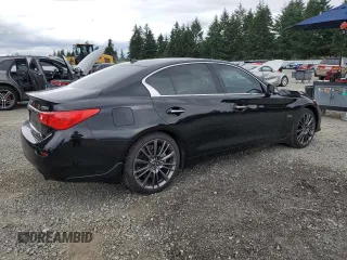 2016 Infiniti Q50 Red Sport 400 with VIN JN1FV7AR3GM451365, listed as a Copart auction lot 62960125 with 87,833 mi miles and Salvage title. Bid and sale history available at DreamBid. Image 3.