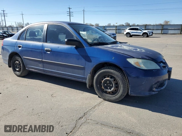 2004 Honda Civic VP with VIN 2HGES163X4H580884, listed as a Copart auction lot 50650925 with 211,497 mi miles and Salvage Title. Bid and sale history available at carsss.com. Image 4.