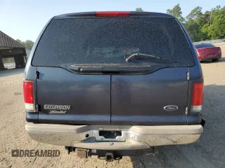 2000 Ford Excursion Limited with VIN 1FMNU42F5YEA90629, listed as a Copart auction lot 58949025 with 449,482 mi miles and Salvage title. Bid and sale history available at DreamBid. Image 6.