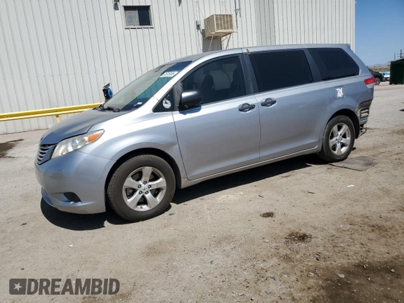2012 Toyota Sienna with VIN 5TDZK3DC8CS246285, listed as a Copart auction lot 61676185 with 114,700 mi miles and Salvage title. Bid and sale history available at DreamBid. Image 1.