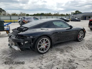2017 Porsche 911 Carrera S with VIN WP0AB2A94HS123761, listed as a Copart auction lot 46687815 with 41,828 mi miles and Salvage Title. Bid and sale history available at DreamBid. Image 3.