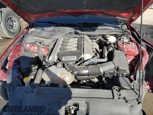 2015 Ford Mustang GT with VIN 1FA6P8CF8F5338719, listed as a Copart auction lot 74384314 with 43,870 mi miles and Salvage Title. Bid and sale history available at DreamBid. Image 11.
