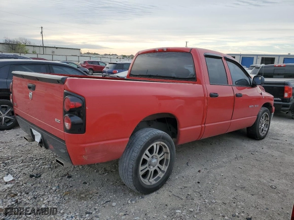 2007 Dodge Ram 1500 SLT with VIN 1D7HA18P17S166023, listed as a Copart auction lot 41738355 with 187,478 mi miles and Salvage Title. Bid and sale history available at carsss.com. Image 3.