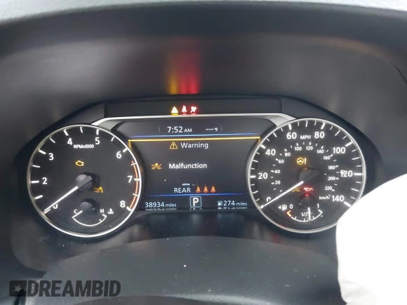 2024 Nissan Altima SV with VIN 1N4BL4DV1RN332189, listed as a IAAI auction lot 41779762 with 38,934 mi miles and . Bid and sale history available at DreamBid. Image 7.