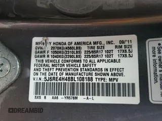 2011 Honda CR-V SE z VIN 5J6RE4H48BL108188, wystawiony jako Copart lot #55118915 z przebiegiem 197 518 mil mil oraz Szkoda całkowita • Salvage title. Historia ofert i sprzedaży dostępna na DreamBid. Obrazek 14.