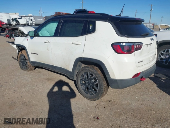 2019 Jeep Compass Trailhawk with VIN 3C4NJDDB4KT748018, listed as a IAAI auction lot 40916087 with 96,755 mi miles and . Bid and sale history available at carsss.com. Image 3.