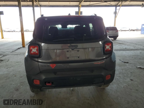 2016 Jeep Renegade Trailhawk with VIN ZACCJBCT2GPC99944, listed as a Copart auction lot 58159045 with Not provided miles and Salvage title. Bid and sale history available at DreamBid. Image 6.