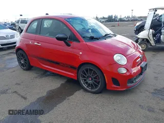 2015 FIAT 500 Abarth with VIN 3C3CFFFH1FT663315, listed as a IAAI auction lot 41794776 with 76,214 mi miles. Bid and sale history available at carsss.com. Image 1.