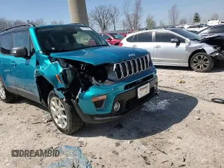 2021 Jeep Renegade Limited with VIN ZACNJDD13MPM24699, listed as a Copart auction lot 53725725 with 91,757 mi miles and Non repairable. Bid and sale history available at DreamBid. Image 14.