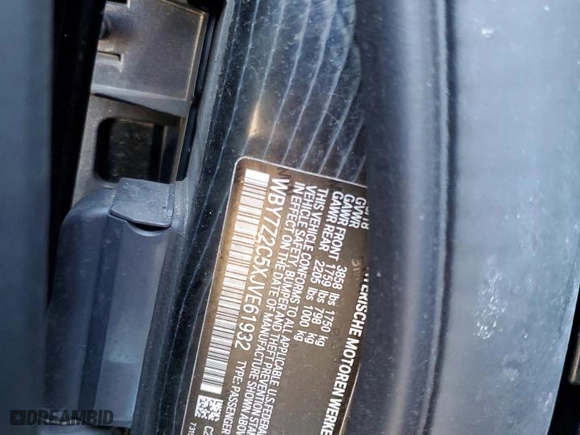 2018 BMW i3 with VIN WBY7Z2C5XJVE61932, listed as a Copart auction lot 72055694 with 0 mi miles and Salvage Title. Bid and sale history available at carsss.com. Image 12.