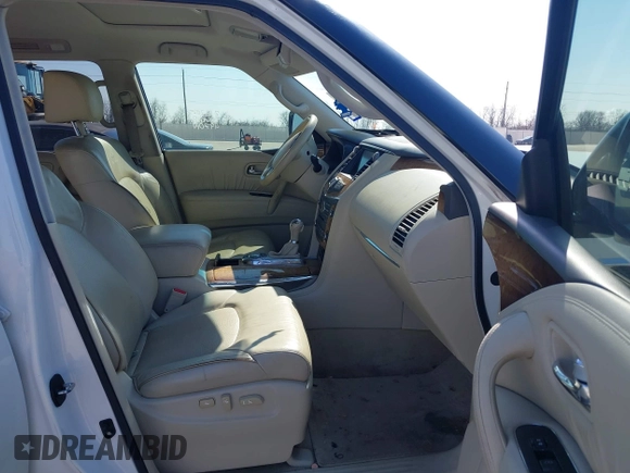 2012 Infiniti QX56 8-passenger with VIN JN8AZ2ND8C9715811, listed as a IAAI auction lot 41619315 with 198,187 mi miles and . Bid and sale history available at DreamBid. Image 5.
