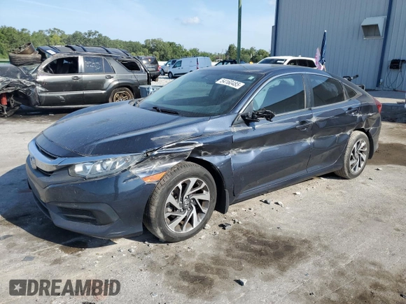 2016 Honda Civic Sedan EX with VIN 19XFC2F75GE026631, listed as a Copart auction lot 54160485 with 86,965 mi miles and Salvage Title. Bid and sale history available at carsss.com. Image 1.