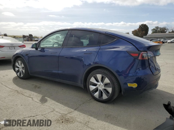 2021 Tesla Model Y Long Range with VIN 5YJYGDEEXMF192447, listed as a Copart auction lot 53550055 with 65,673 mi miles and Salvage Title. Bid and sale history available at DreamBid. Image 2.