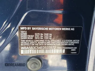 2014 BMW 5 Series 535i xDrive with VIN WBA5B3C54ED533572, listed as a Copart auction lot 89308205 with 130,486 mi miles and Salvage Title. Bid and sale history available at carsss.com. Image 14.