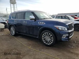 2015 Infiniti QX80 z VIN JN8AZ2NE3F9086651, wystawiony jako Copart lot #54015875 z przebiegiem 137 015 mil mil oraz Szkoda całkowita • Salvage title. Historia ofert i sprzedaży dostępna na DreamBid. Obrazek 4.