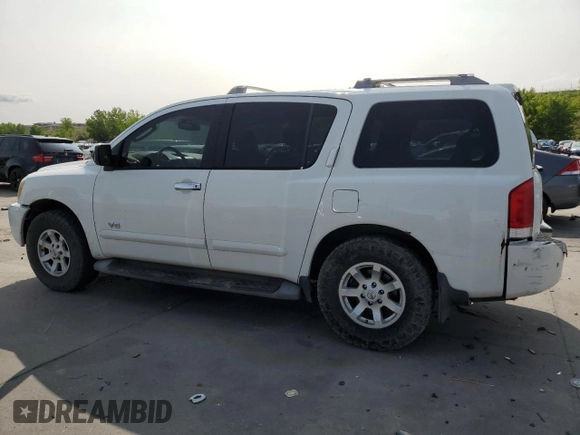 2006 Nissan Armada LE with VIN 5N1AA08B76N709202, listed as a Copart auction lot 59163645 with 214,784 mi miles and Clean title. Bid and sale history available at DreamBid. Image 2.