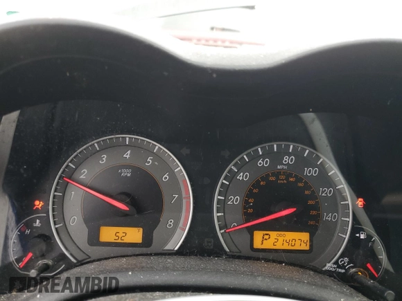 2010 Toyota Corolla with VIN 2T1BU4EE5AC251886, listed as a Copart auction lot 52535295 with 214,074 mi miles and Salvage Title. Bid and sale history available at carsss.com. Image 9.