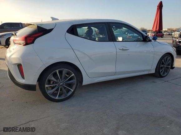 2019 Hyundai Veloster 2.0 with VIN KMHTG6AF6KU010652, listed as a Copart auction lot 86718334 with 62,716 mi miles and Salvage Title. Bid and sale history available at carsss.com. Image 3.