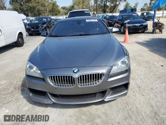 2013 BMW 6 Series 650i with VIN WBAYM9C57DDW20035, listed as a Copart auction lot 47051175 with 96,315 mi miles and Salvage Title. Bid and sale history available at carsss.com. Image 5.
