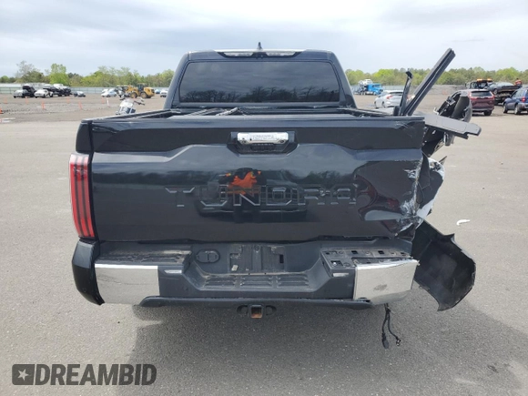 2022 Toyota Tundra 1794 Edition with VIN 5TFMA5DB6NX036927, listed as a Copart auction lot 56486805 with 67,634 mi miles and Salvage title. Bid and sale history available at DreamBid. Image 6.