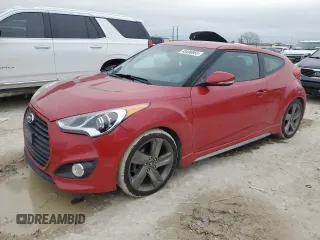 2013 Hyundai Veloster Turbo w/Black Int with VIN KMHTC6AE6DU147435, listed as a Copart auction lot 45496955 with 120,512 mi miles and Salvage Title. Bid and sale history available at carsss.com. Image 1.