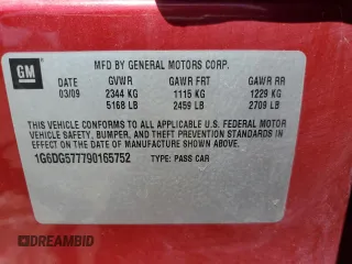2009 Cadillac CTS AWD z VIN 1G6DG577790165752, wystawiony jako Copart lot #56229725 z przebiegiem 152 488 mil mil oraz Czysty tytuł • Clean title. Historia ofert i sprzedaży dostępna na DreamBid. Obrazek 12.