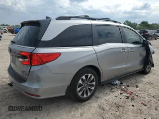 2023 Honda Odyssey EX-L z VIN 5FNRL6H68PB031566, wystawiony jako Copart lot #56232025 z przebiegiem 42 537 mil mil oraz Szkoda całkowita • Salvage title. Historia ofert i sprzedaży dostępna na DreamBid. Obrazek 3.