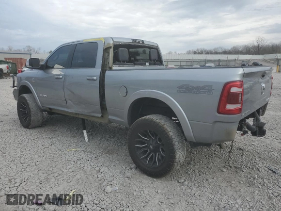 2021 Ram 2500 Laramie with VIN 3C6UR5FL7MG671289, listed as a Copart auction lot 44060965 with 90,716 mi miles and Salvage Title. Bid and sale history available at carsss.com. Image 2.