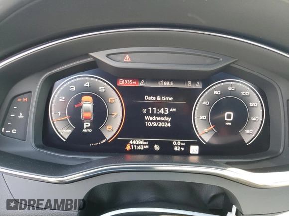 2019 Audi A7 Prestige with VIN WAUV2AF23KN072344, listed as a Copart auction lot 75298064 with 44,096 mi miles and Salvage Title. Bid and sale history available at carsss.com. Image 9.