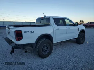 2024 Ford Ranger LARIAT with VIN 1FTER4KH0RLE09682, listed as a Copart auction lot 87898935 with 16,595 mi miles and Salvage Title. Bid and sale history available at carsss.com. Image 3.