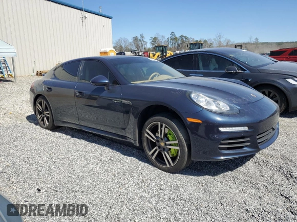 2014 Porsche Panamera S E-Hybrid with VIN WP0AD2A78EL044978, listed as a Copart auction lot 49992665 with 77,485 mi miles and Salvage title. Bid and sale history available at DreamBid. Image 4.