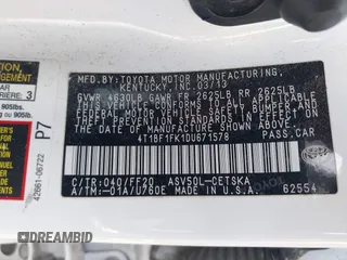 2013 Toyota Camry L with VIN 4T1BF1FK1DU671578, listed as a IAAI auction lot 41982178 with 198,261 mi miles. Bid and sale history available at carsss.com. Image 9.
