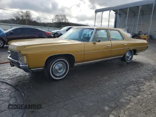 1971 Chevrolet Impala с VIN 1646911161106, выставлен на аукционе Copart как лот 80733654 с пробегом 53 185 миль миль и Списание • Salvage title. История ставок и продаж доступна на DreamBid. Изображение 1.