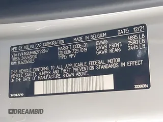 2022 Volvo XC40 R-Design z VIN YV4162UM4N2722947, wystawiony jako IAAI lot #41906690 z przebiegiem 43 077 mil mil oraz . Historia ofert i sprzedaży dostępna na DreamBid. Obrazek 9.