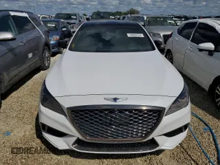 2019 Genesis G80 3.3T Sport with VIN KMTFN4JB4KU326352, listed as a Copart auction lot 74028734 with 0 mi miles and Salvage Title. Bid and sale history available at carsss.com. Image 5.