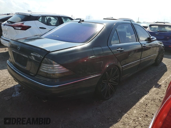 2004 Mercedes-Benz S 55 AMG with VIN WDBNG74J24A422606, listed as a Copart auction lot 74218554 with Not Provided miles and Non Repairable. Bid and sale history available at DreamBid. Image 3.