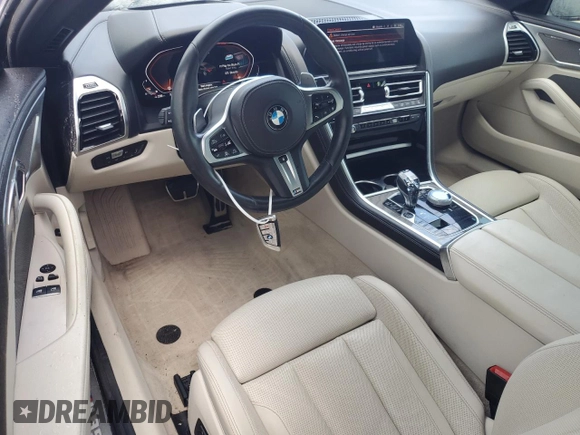 2019 BMW 8 Series M850i xDrive with VIN WBABC4C52KBU96213, listed as a Copart auction lot 76361744 with 25,219 mi miles and Non Repairable. Bid and sale history available at DreamBid. Image 8.