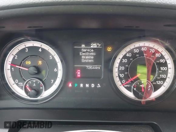 2019 Ram 1500 Classic Tradesman with VIN 1C6RR6FG6KS630446, listed as a IAAI auction lot 41595434 with 72,644 mi miles. Bid and sale history available at carsss.com. Image 7.