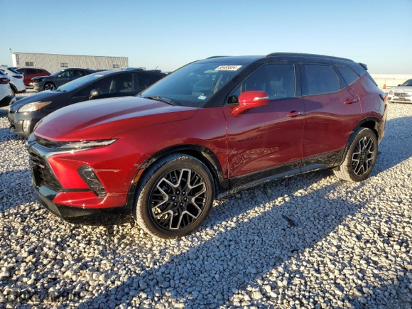 2024 Chevrolet Blazer RS with VIN 3GNKBERS1RS283638, listed as a Copart auction lot 85758474 with 8,947 mi miles and Salvage Title. Bid and sale history available at carsss.com. Image 1.