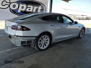 2016 Tesla Model S 90D with VIN 5YJSA1E24GF178298, listed as a Copart auction lot 52799545 with 112,391 mi miles and Salvage Title. Bid and sale history available at DreamBid. Image 3.