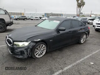 2023 BMW 3 Series 330e with VIN 3MW39FF01P8D05937, listed as a Copart auction lot 44490215 with 40,324 mi miles and Salvage Title. Bid and sale history available at carsss.com. Image 1.