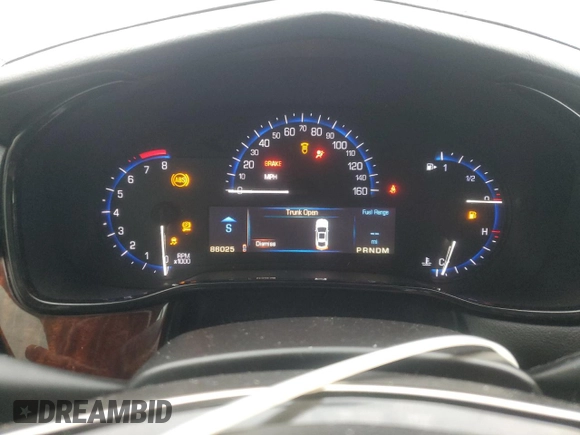 2015 Cadillac CTS Luxury RWD with VIN 1G6AR5SX4F0112846, listed as a Copart auction lot 86816684 with 86,025 mi miles and Salvage Title. Bid and sale history available at DreamBid. Image 9.